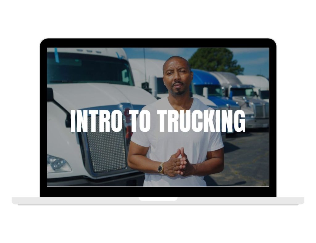 intro to trucking course mockup laptop